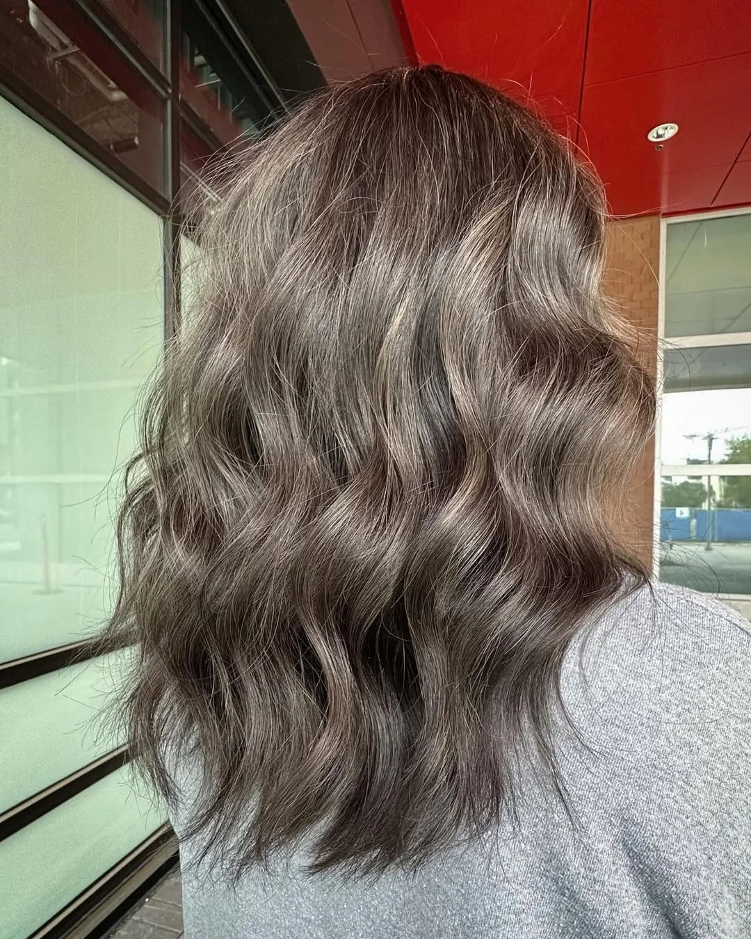 pretty summer mushroom brown hair color 2026 Cool-toned waves with deep ash brunette richness