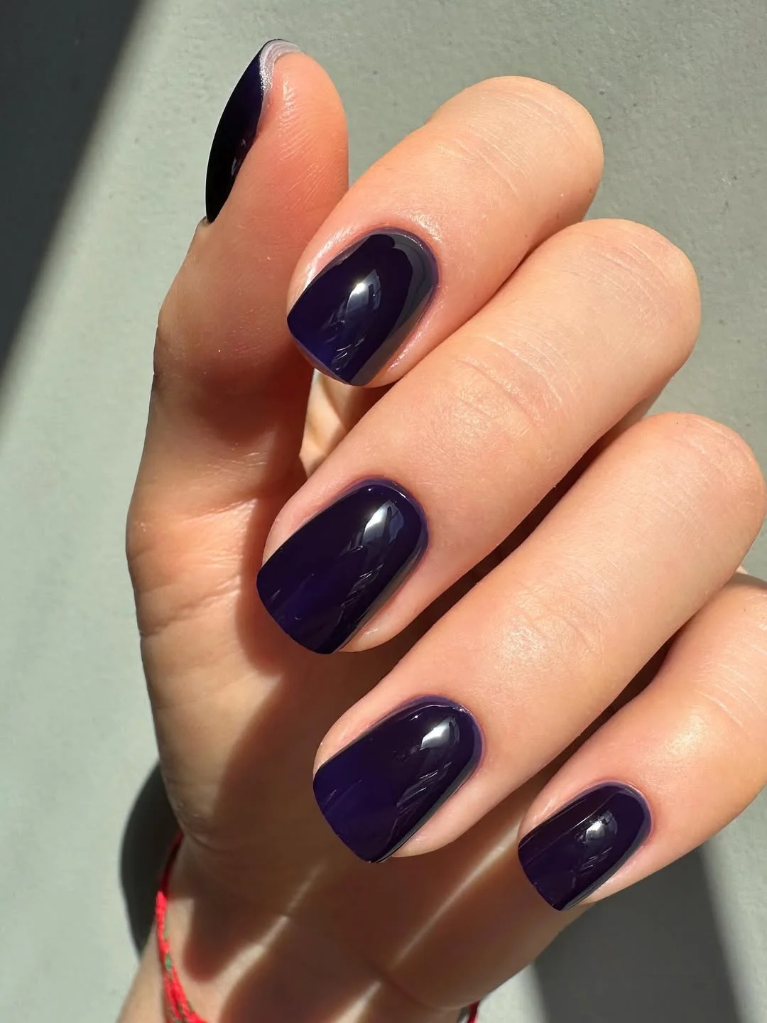 short gel nails summer 2026 Glossy Midnight Purple Nails for Bold Summer Evenings