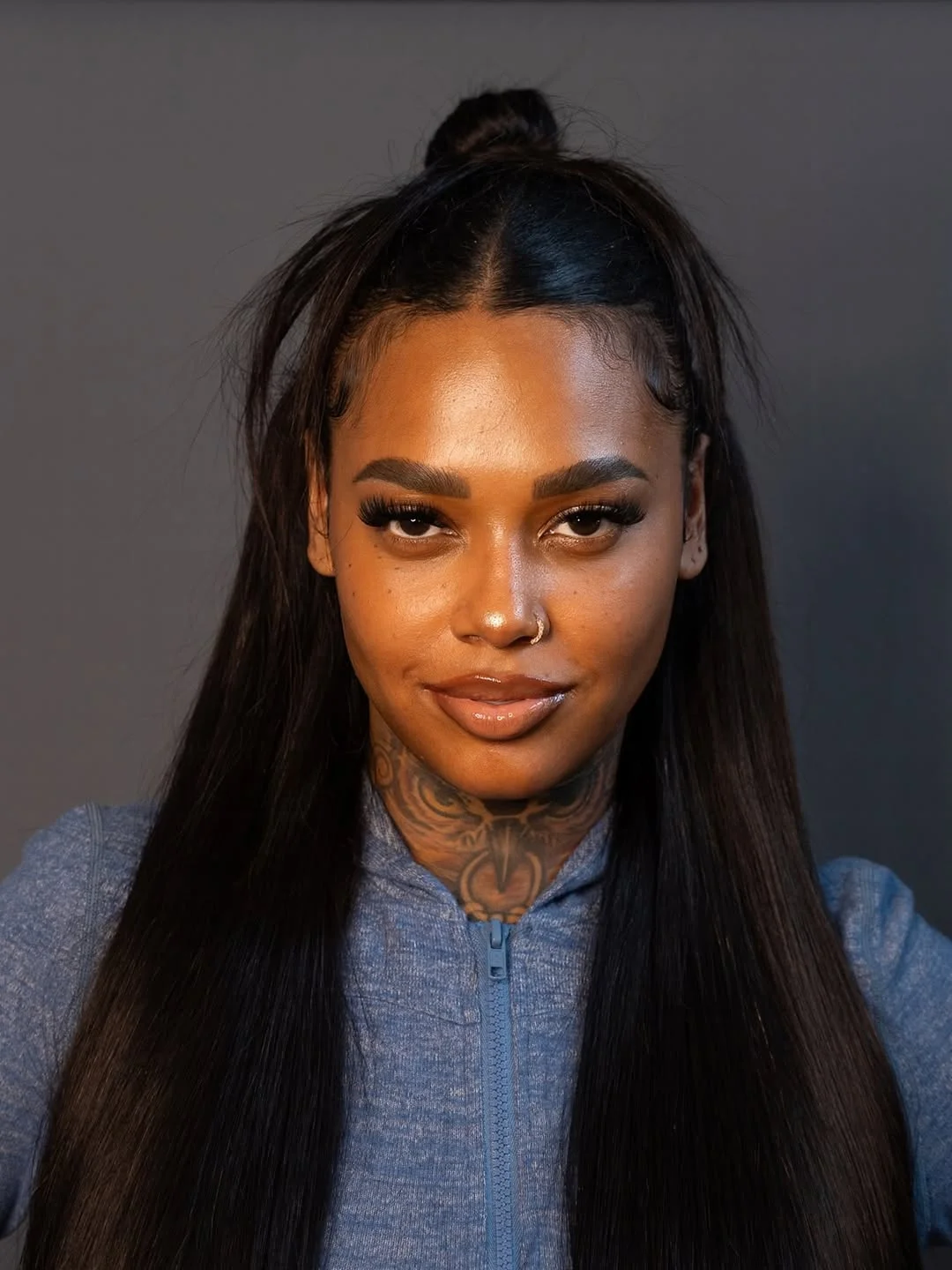 stunning summer hairstyles ideas 2026 Sleek Half-Up Long Layers with Sculpted Edges