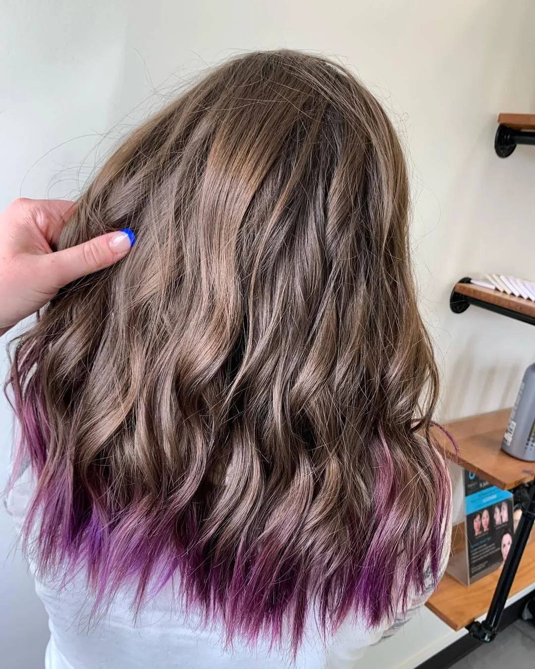 stunning summer hairstyles ideas 2026 Muted Lavender Dip Dye Waves