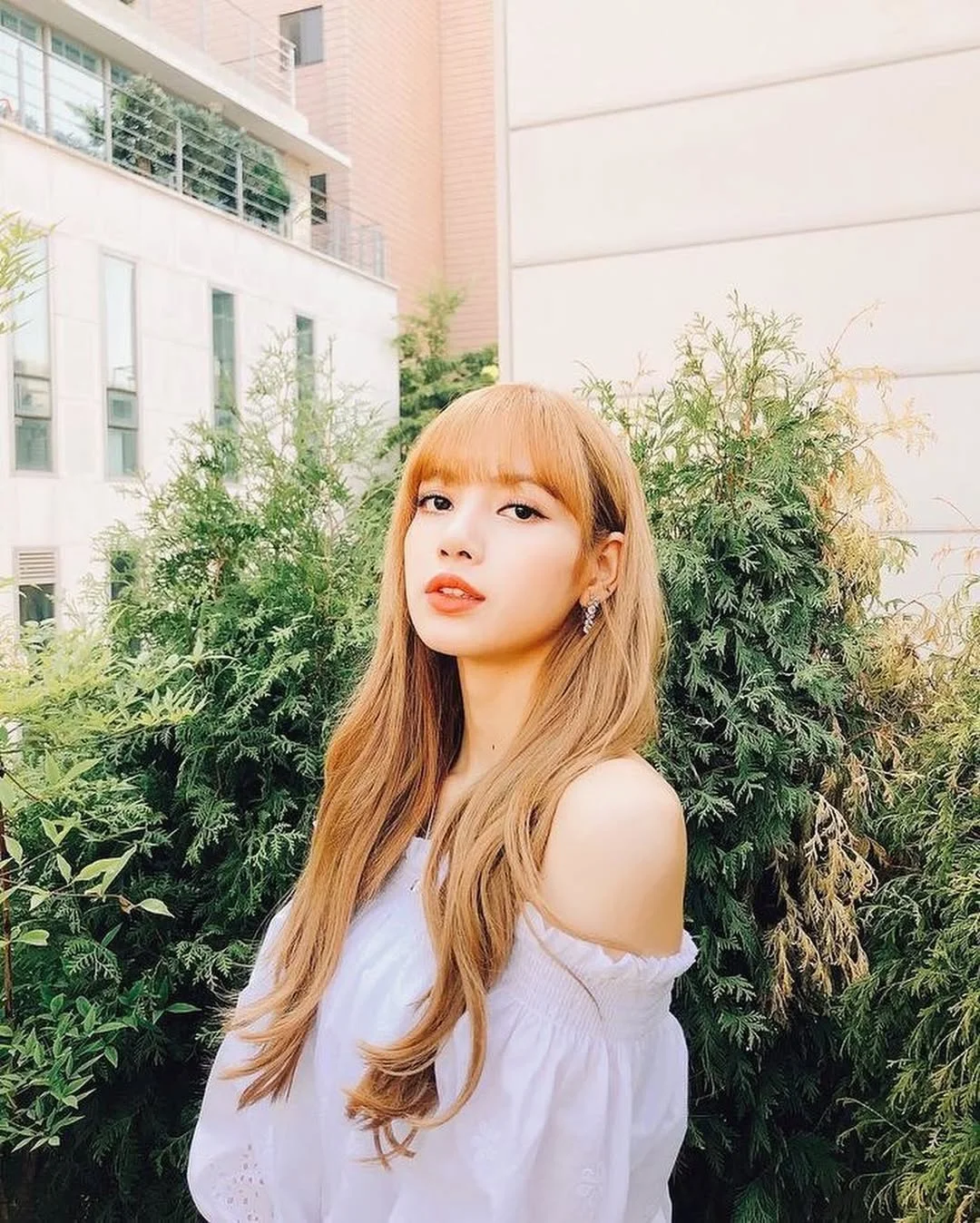 stylish summer haircut for round face 2026 Golden Apricot Lengths With Soft Full Fringe
