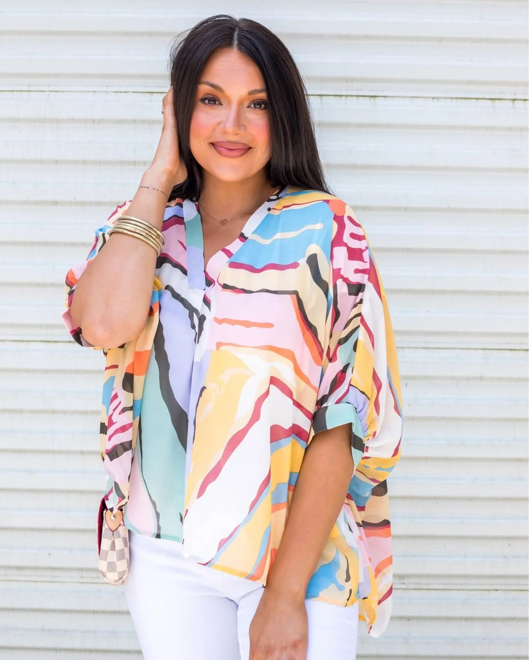summer blouses for women 2026 Flowy Statement Prints for Plus Size Confidence