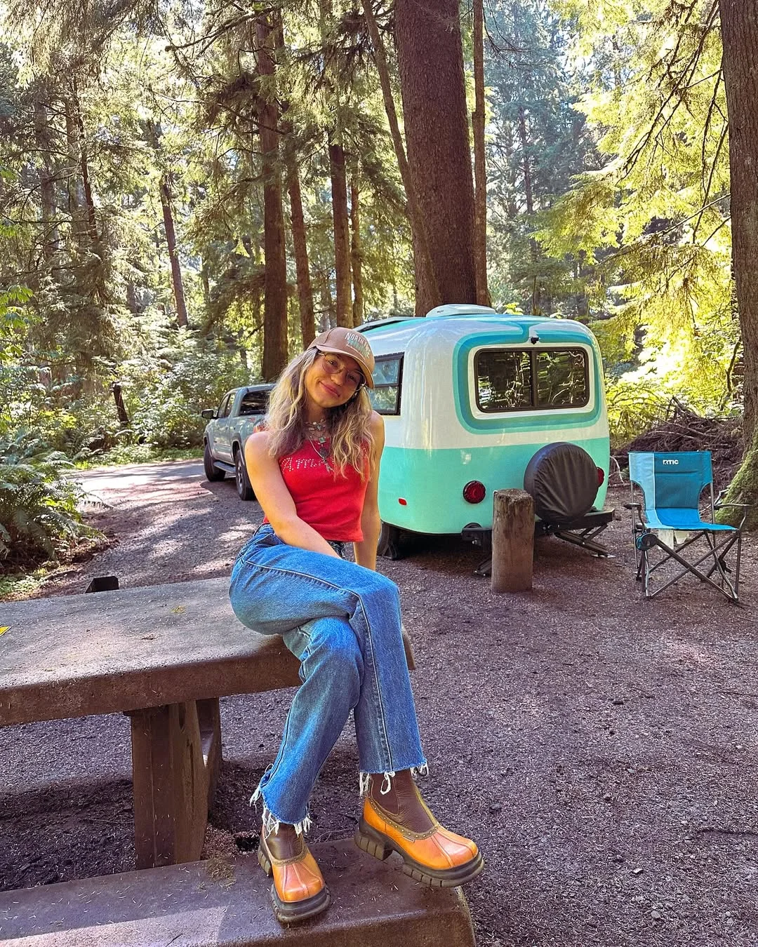 summer camping outfits for women 2026 Retro Camper Girl Energy with a Playful Twist
