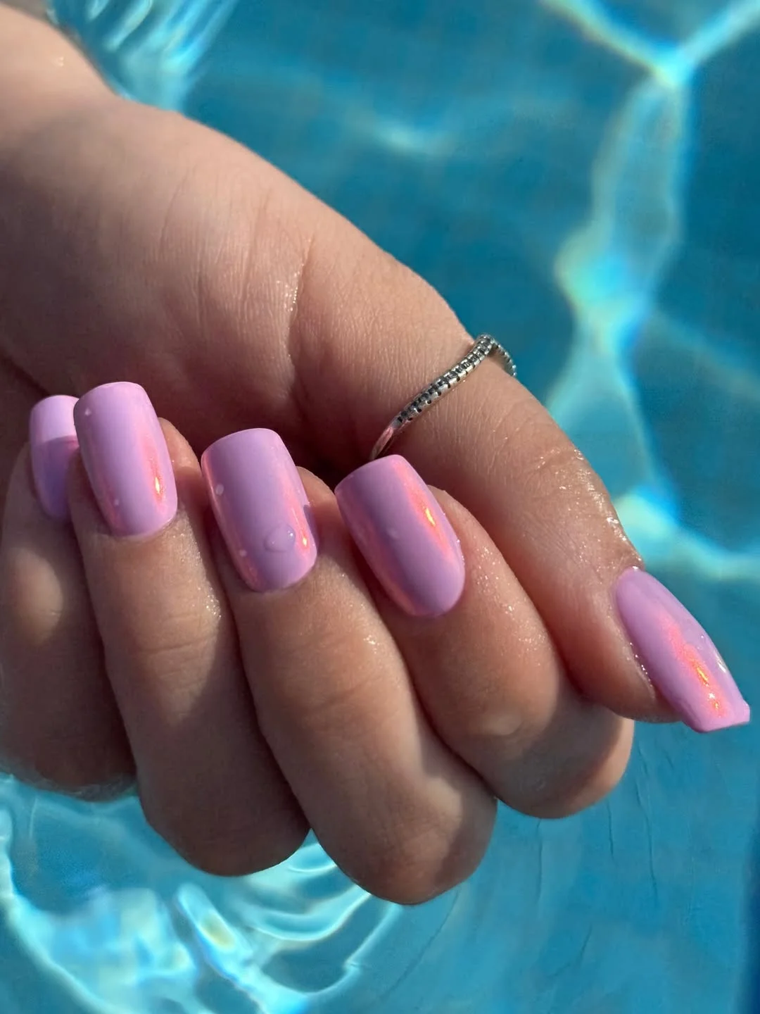 summer dip nails 2026 Soft Lavender Dip Nails With Glazed Shine