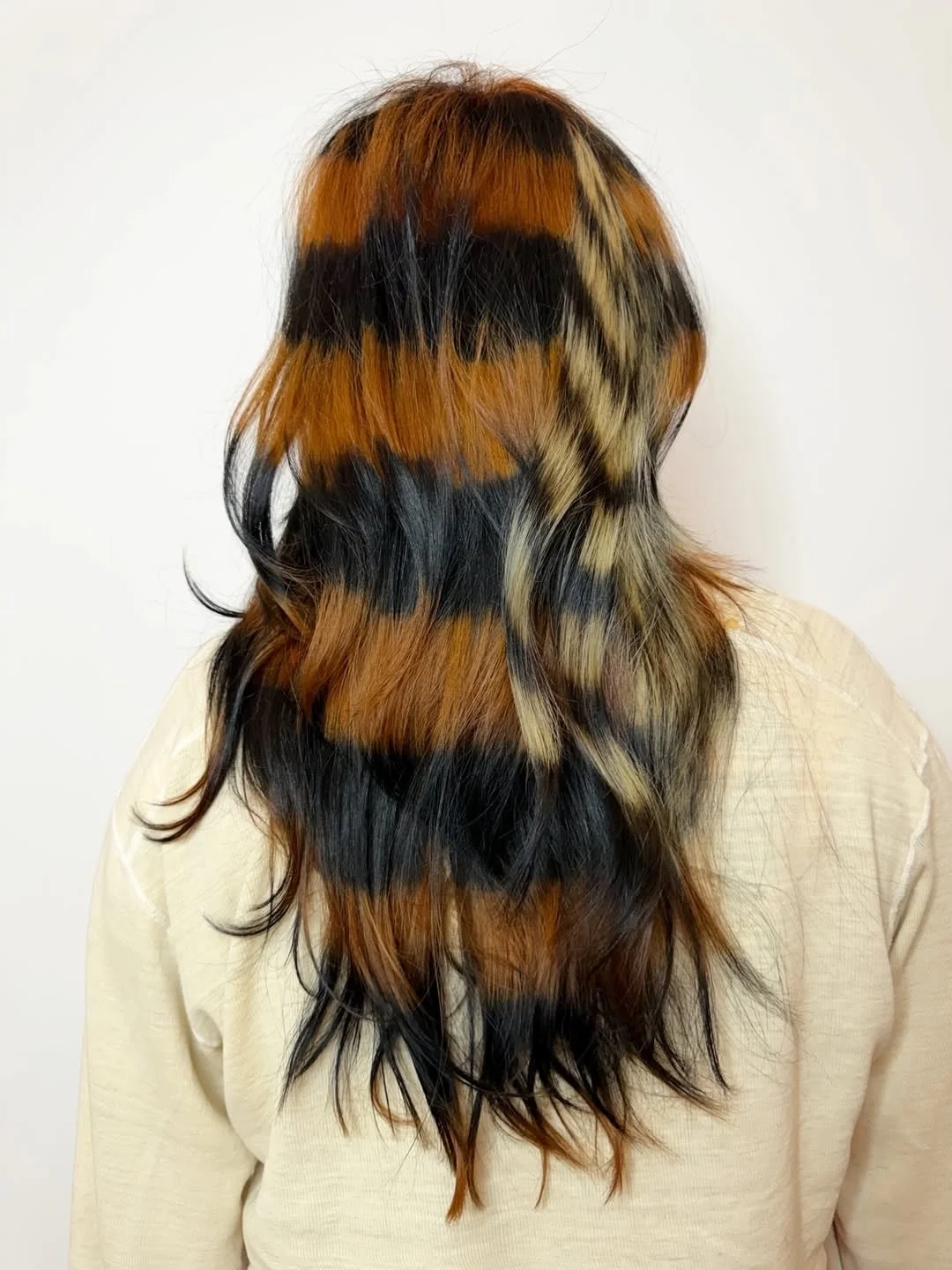 summer hair color ideas to inspire you 2026 Tiger Stripe Brunette - Wild Contrast for Dark Hair