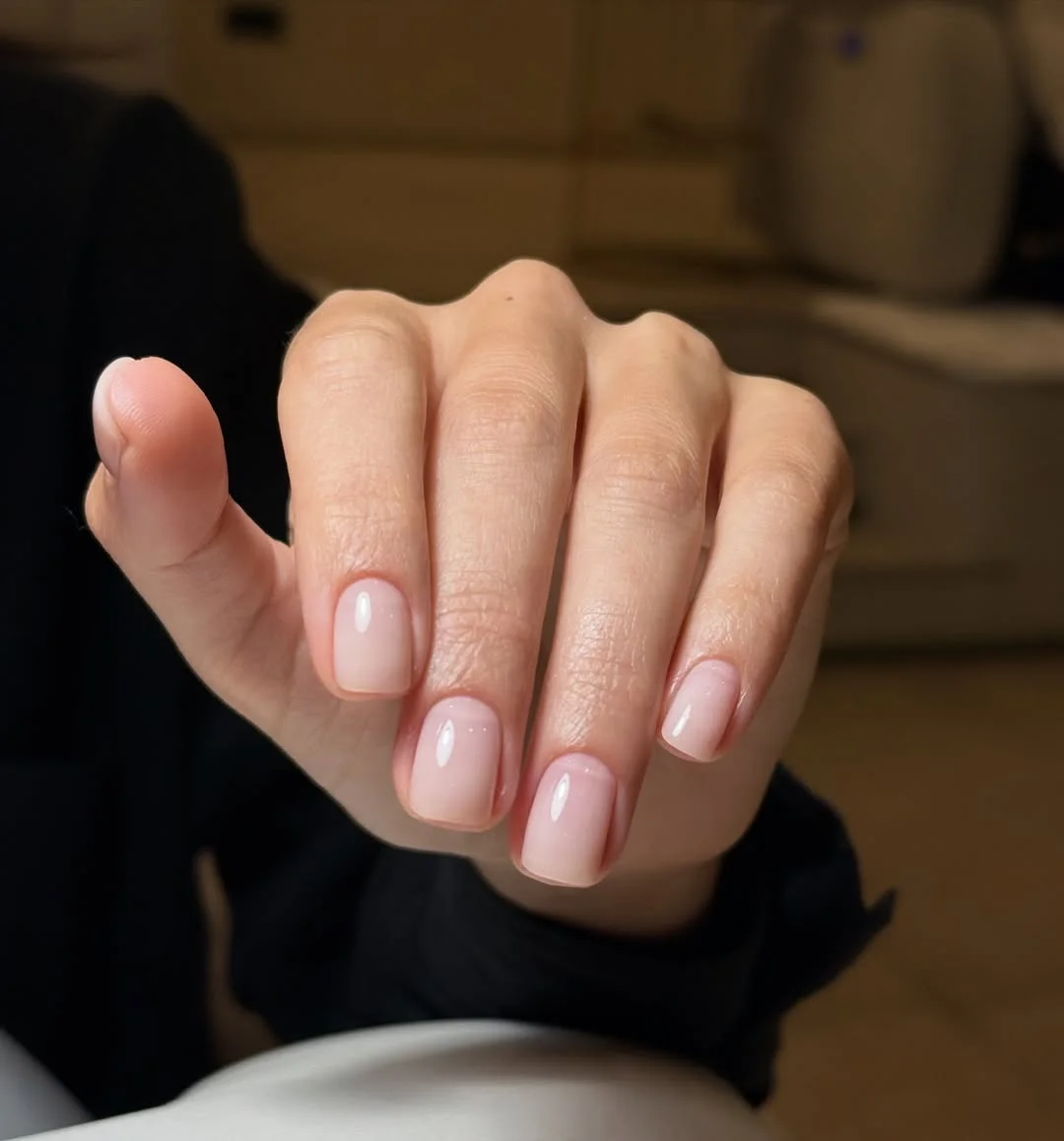 summer nail colors 2026 Milky Barely-There Pink Nails That Always Look Expensive