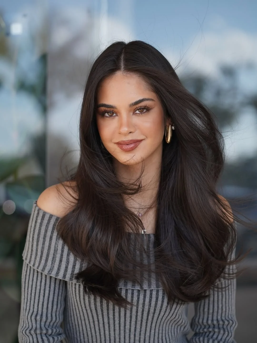 trendy summer brunette hair color 2026 Deep Espresso Brunette With Luxurious Volume