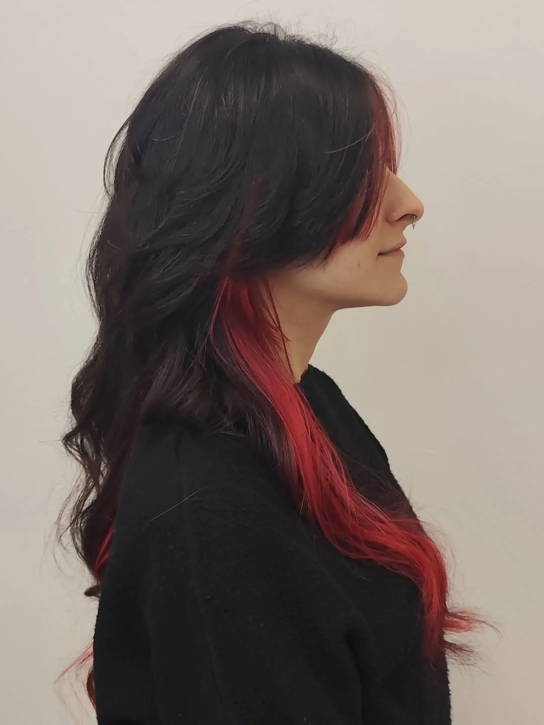 trendy summer red hair color 2026 Hidden Red Underdye for Subtle Cool Contrast