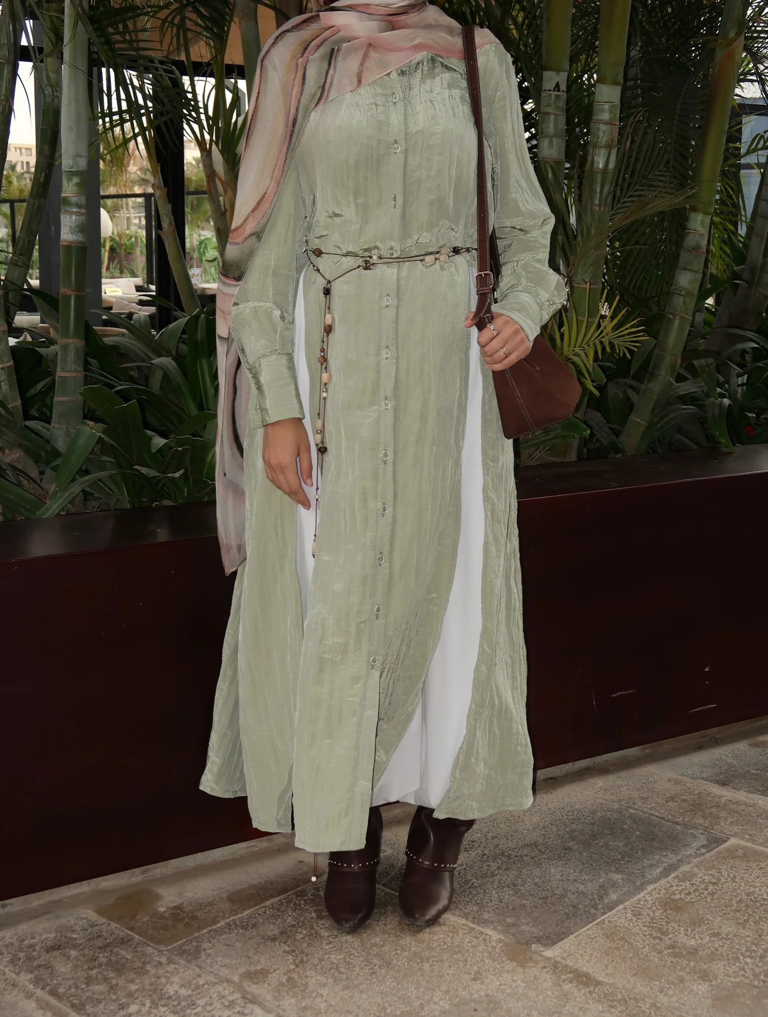 boho chic fall outfits 2026 Soft Earth Tones Create an Elegant Modest Bohemian Look
