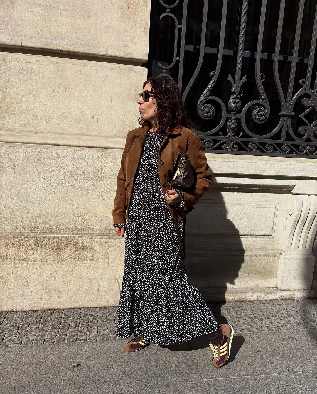 boho chic fall outfits 2026 Flowing Printed Dresses with Suede Jackets for Everyday Elegance