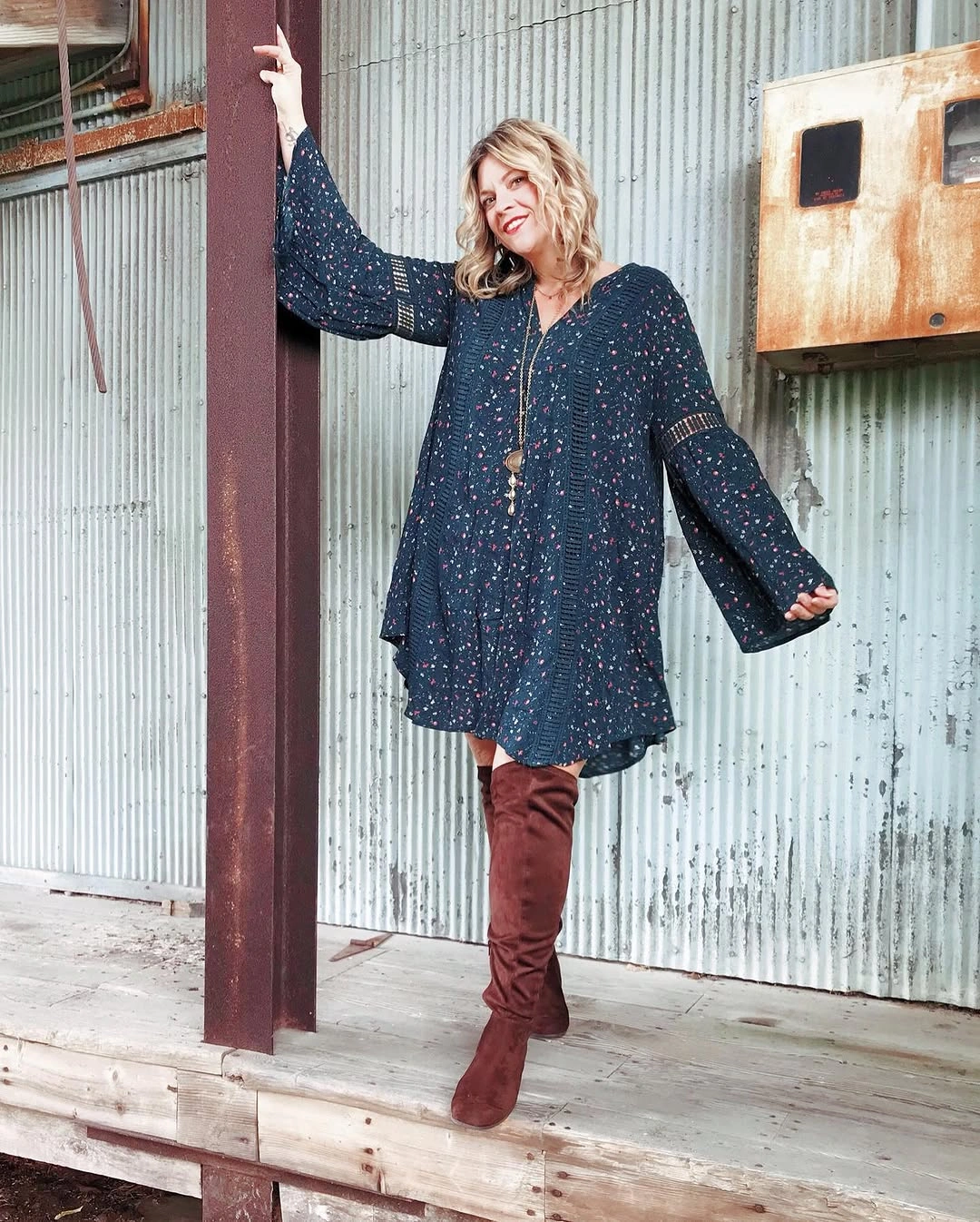 boho chic fall outfits 2026 Flowing Floral Dresses That Feel Relaxed Yet Sophisticated
