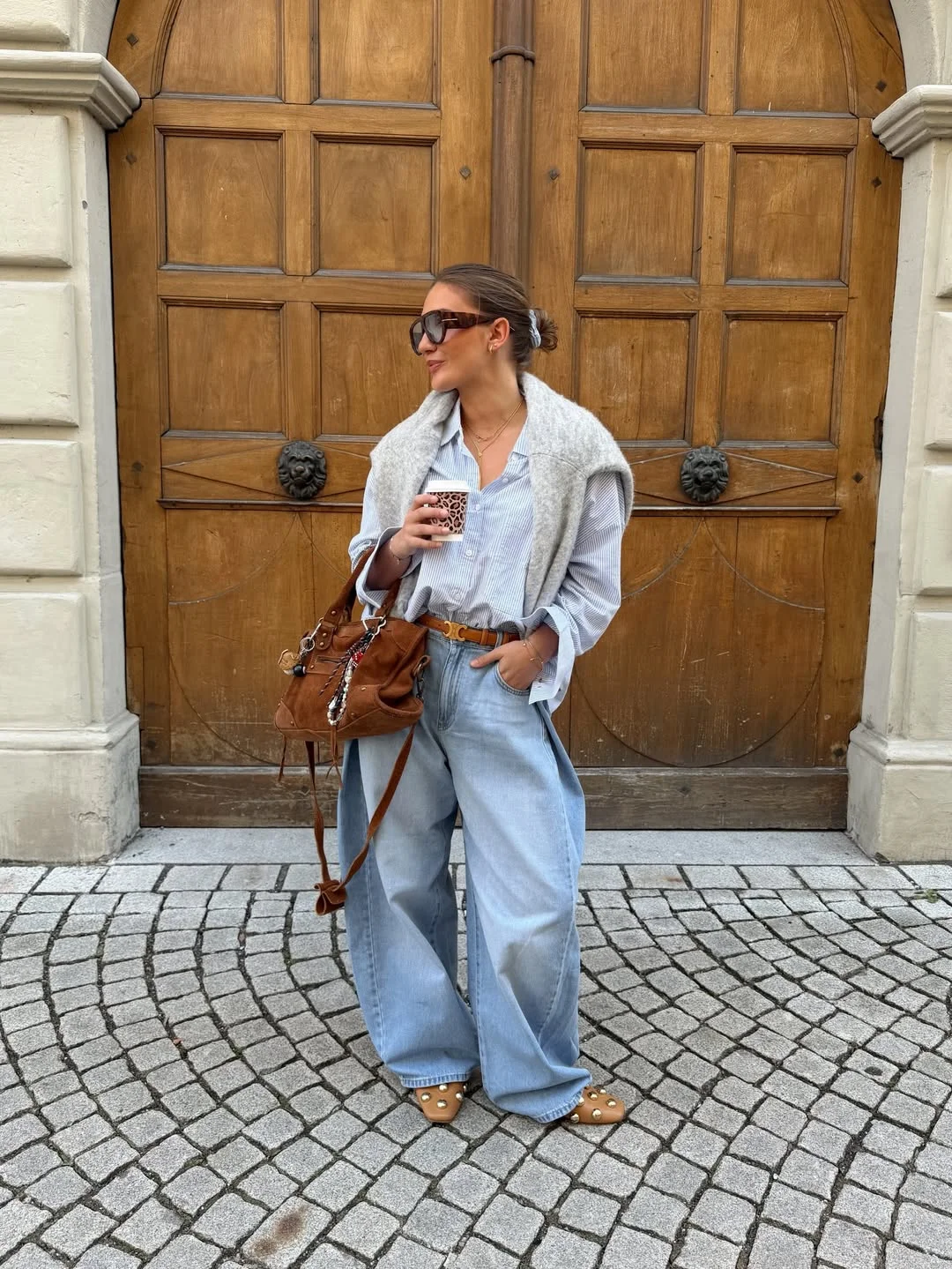 chic fall outfits pants 2026 Parisian Denim And Oversized Shirt Energy