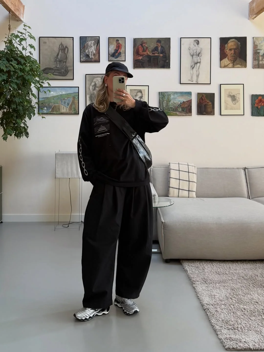chic fall outfits pants 2026 Monochrome Streetwear With A Minimal Alt Mood