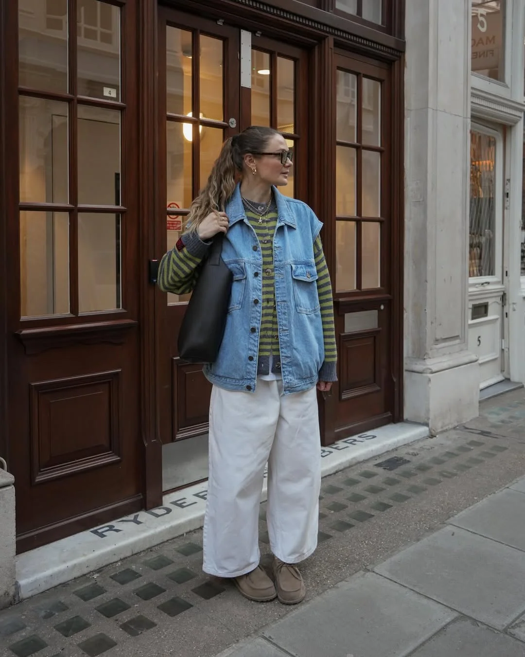 chic fall outfits pants 2026 Relaxed Denim Layers That Feel Very Downtown Cool