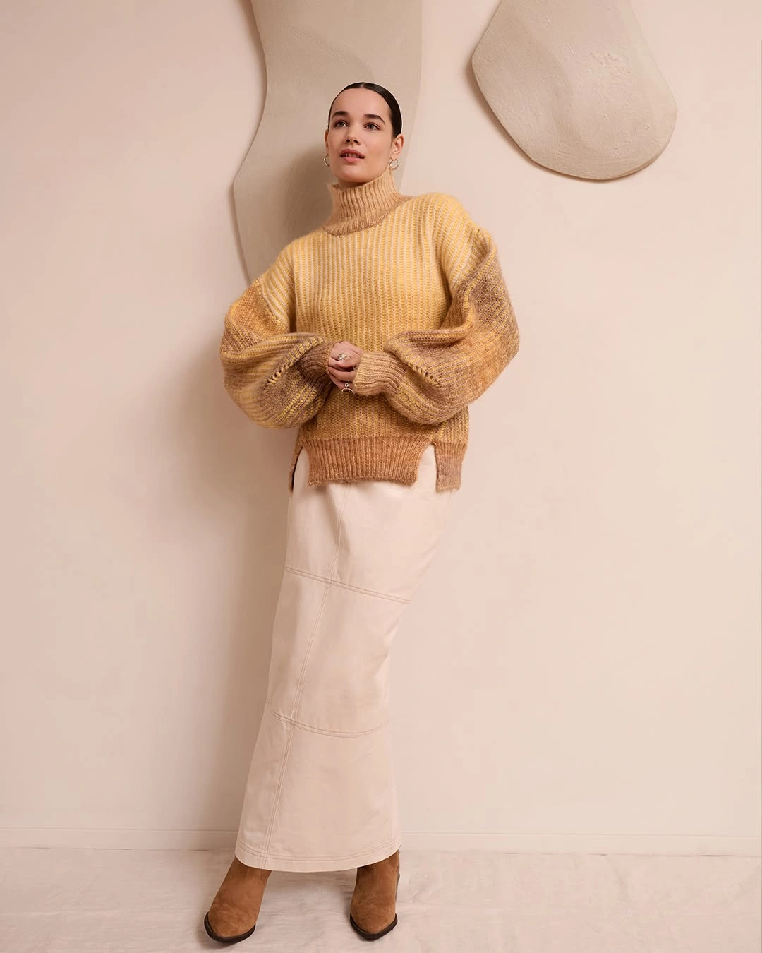 comfy fall outfits 2026 Soft Knit Sweaters And Maxi Skirts For Quiet Elegance