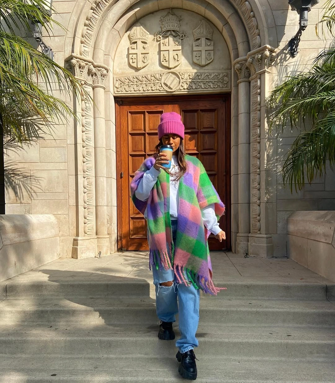 comfy fall outfits 2026 Colorful Scarves That Turn Everyday Denim Into A Statement