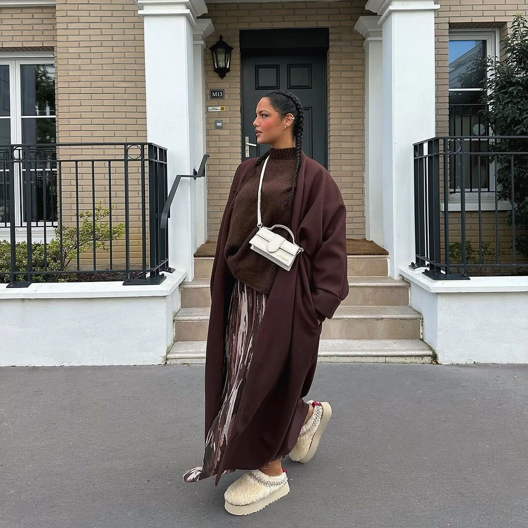comfy fall outfits 2026 Elegant Chocolate Layers That Feel Effortless