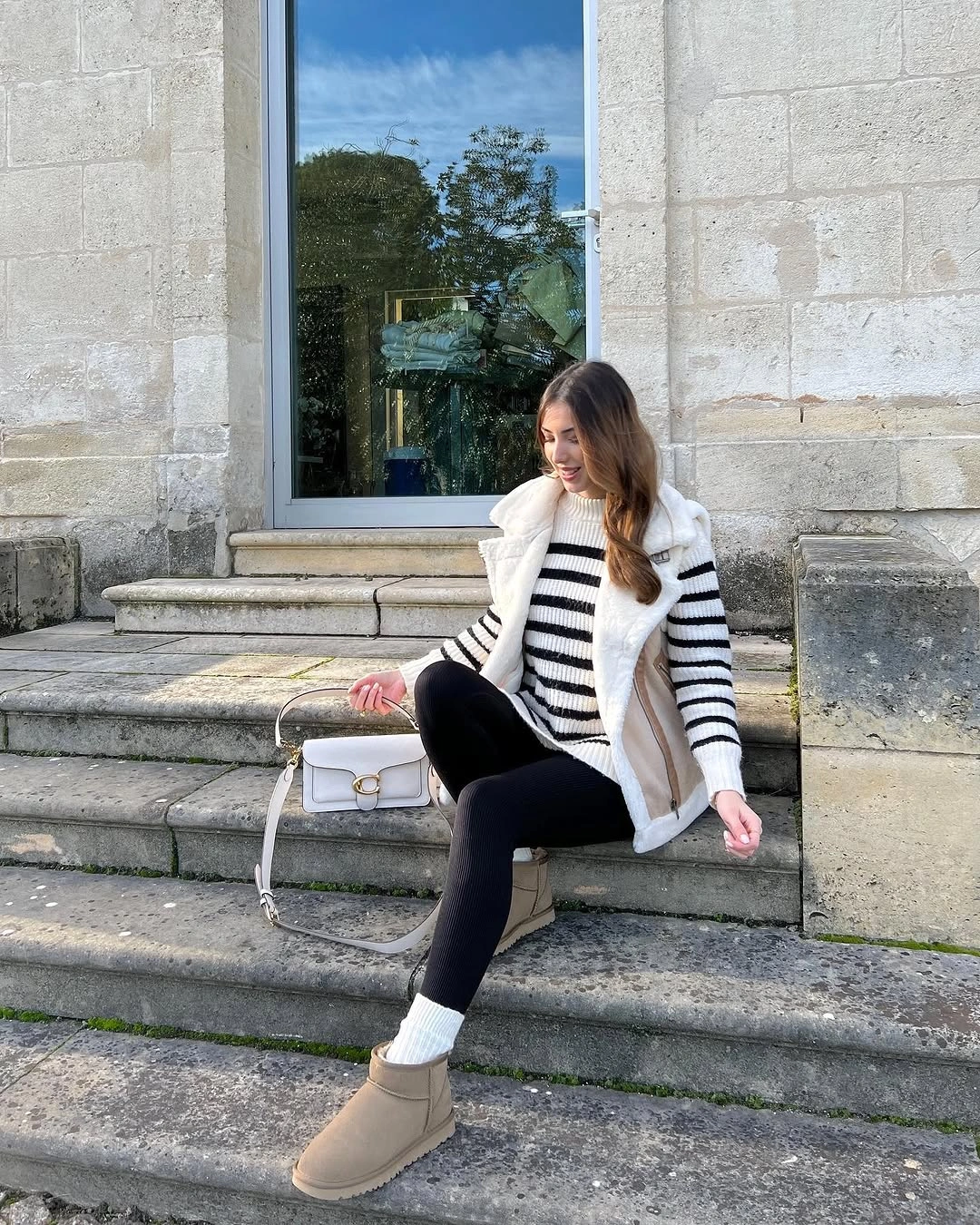 cozy & chic autumn outfits for women 2026 Black and White Knit Layers That Never Go Out of Style