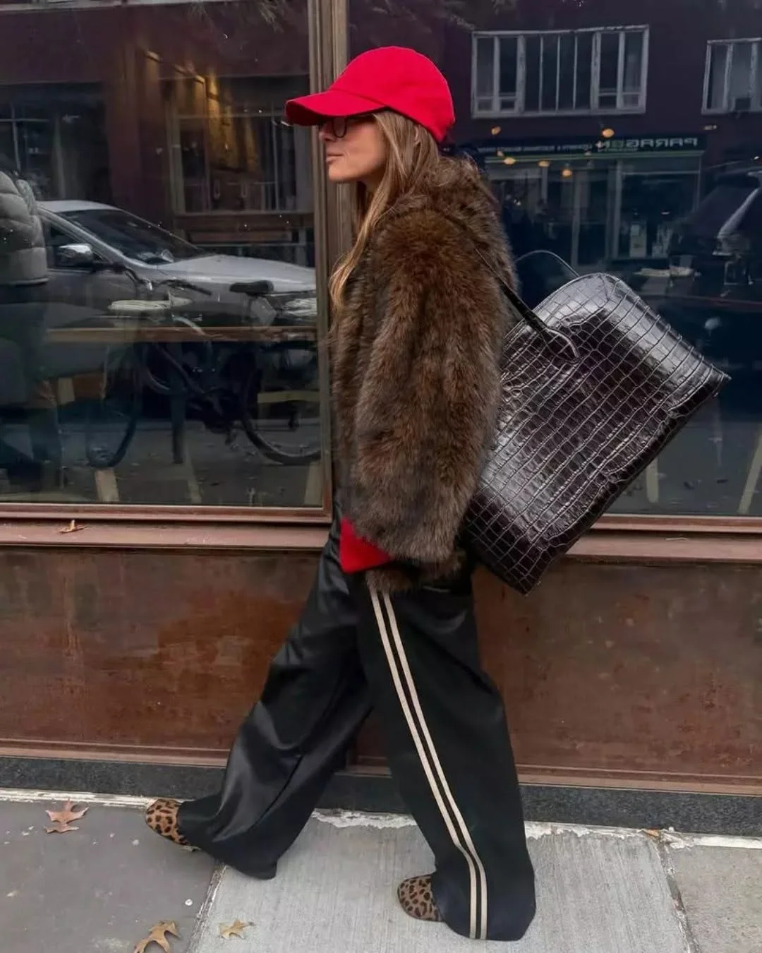 cute fall outfits docs 2026 Sporty Luxe Layers With a Pop of Red