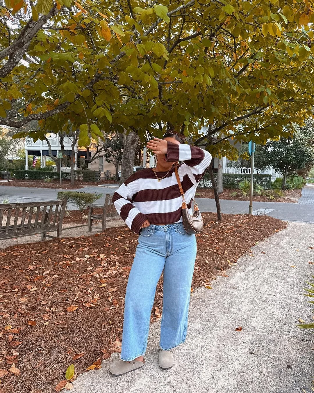 Early fall outfits ideas 2026 Striped Sweaters And Relaxed Denim That Always Work