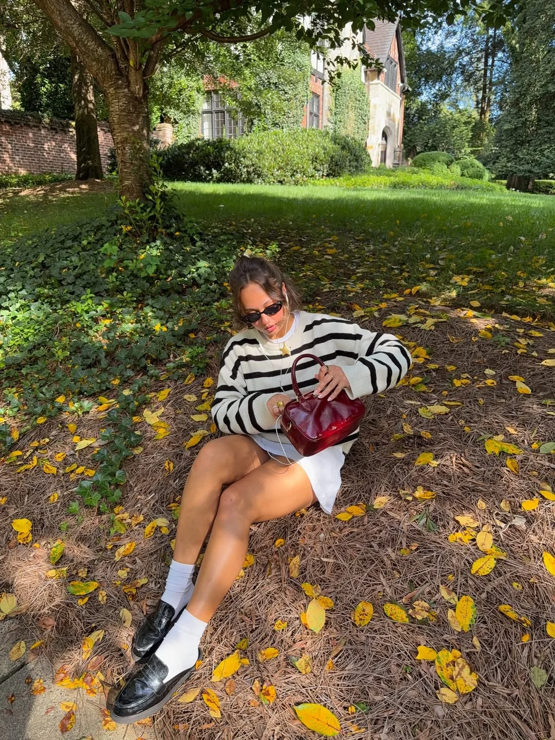 Early fall outfits ideas 2026 Striped Sweaters And Burgundy Accessories For Quiet Fall Days