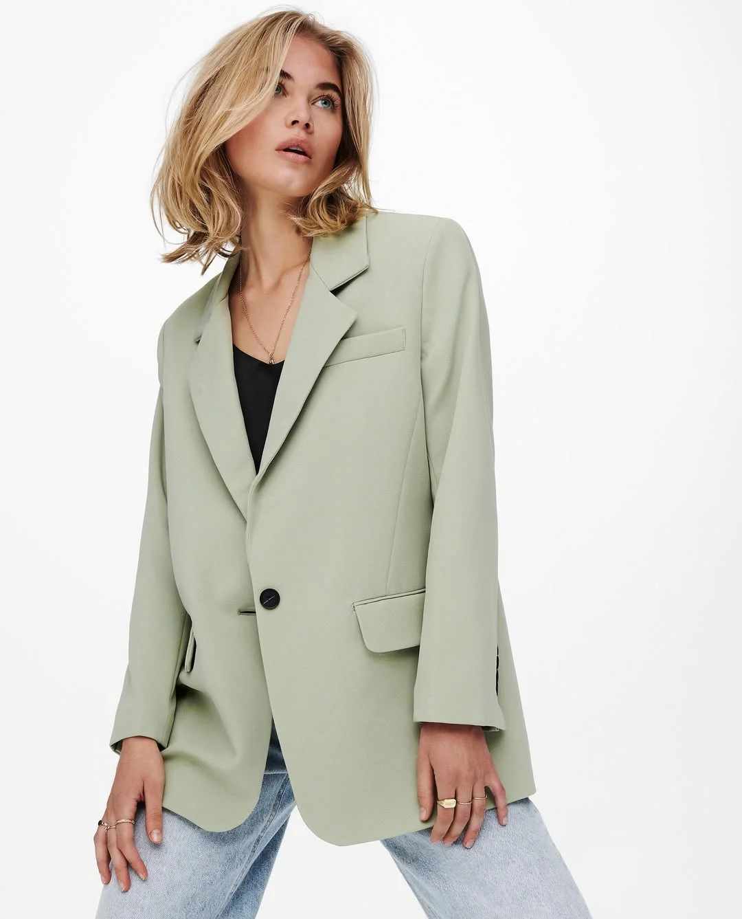 Early summer outfits 2026 Soft Sage Tailoring That Makes Denim Feel Expensive