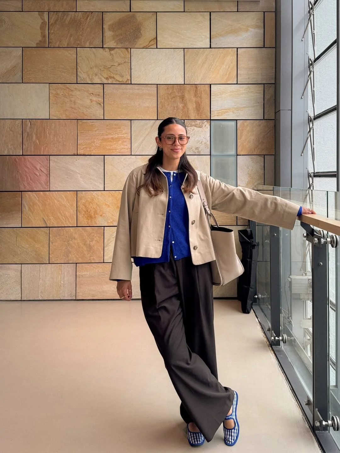 elegant fall office outfits 2026 Bright Blue Accents That Refresh Neutral Office Basics