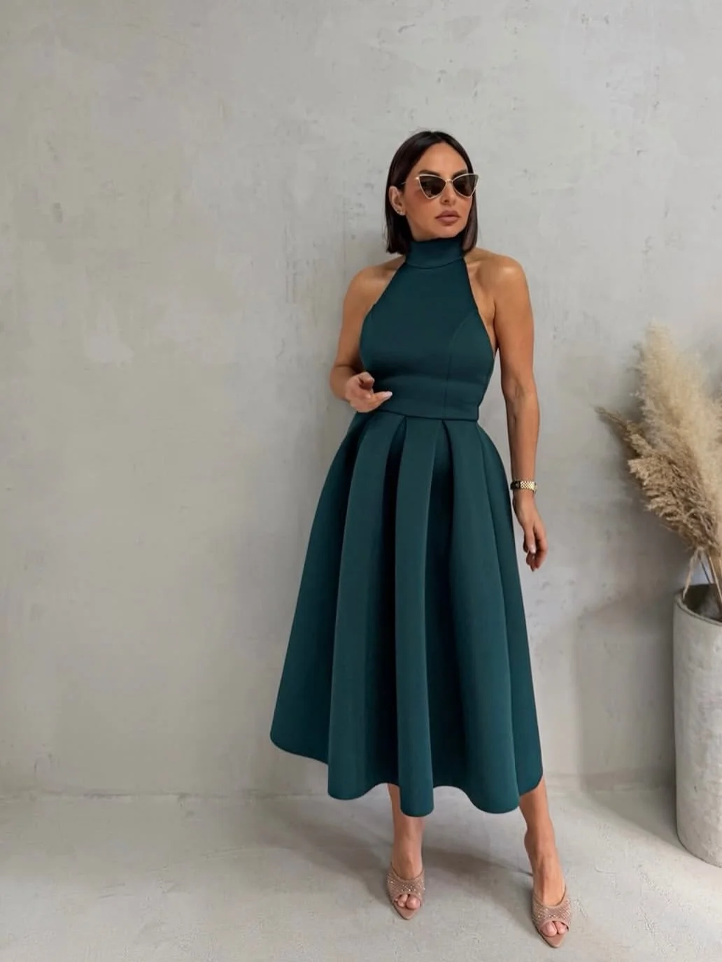 elegant fall office outfits 2026 Elegant Emerald Dress for Special Office Occasions