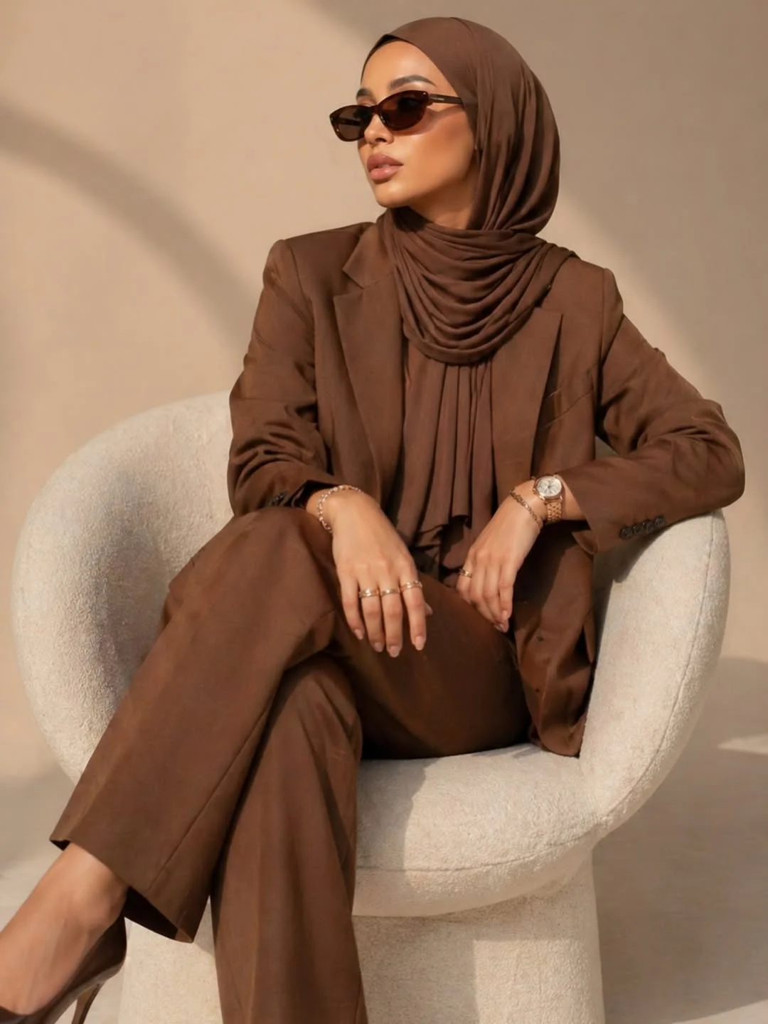 elegant fall office outfits 2026 Chocolate Monochrome Tailoring That Never Goes Out of Style