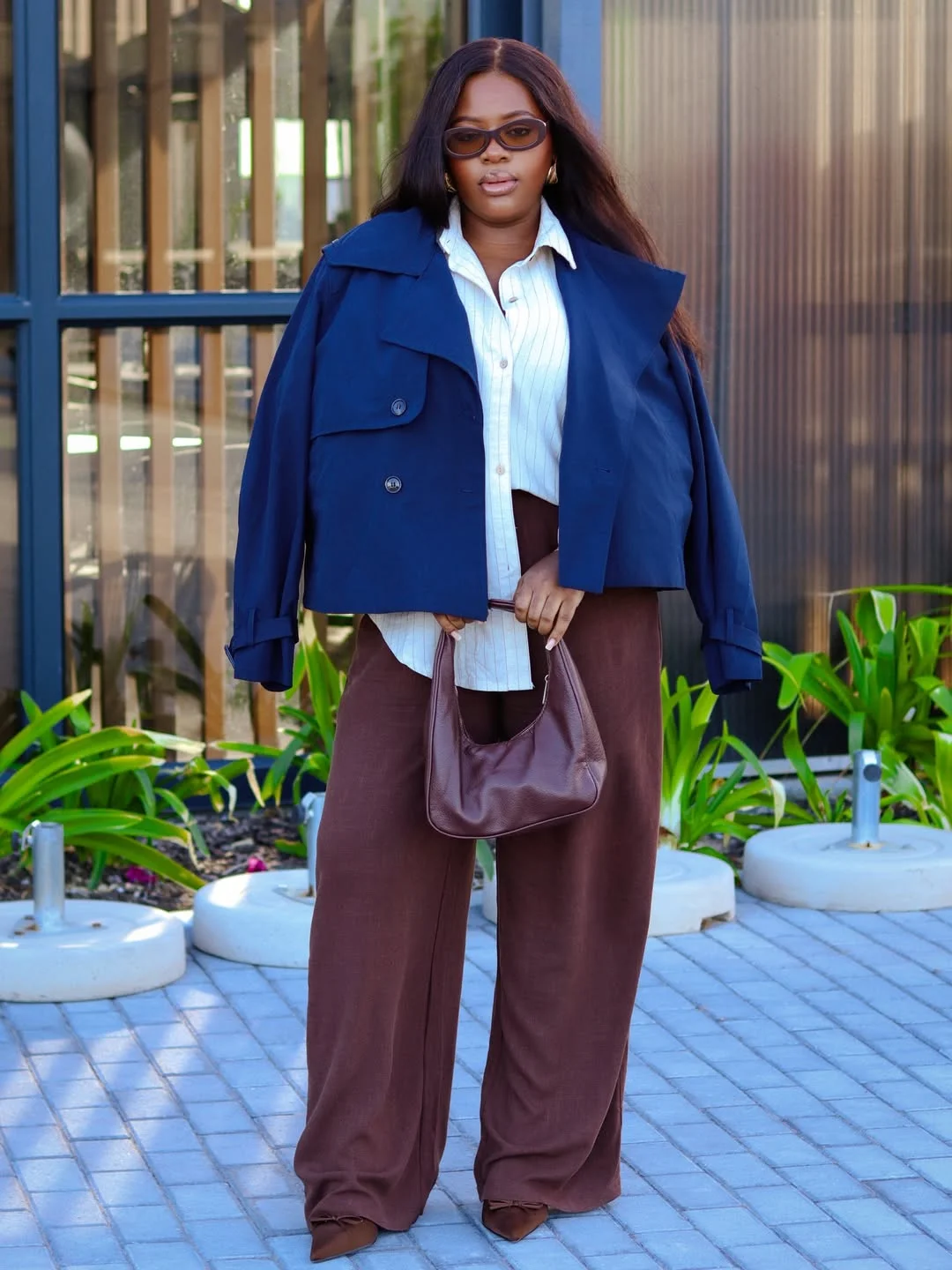 fall 2026 outfits for black women Chocolate Browns and Navy Layers That Feel Effortlessly Chic