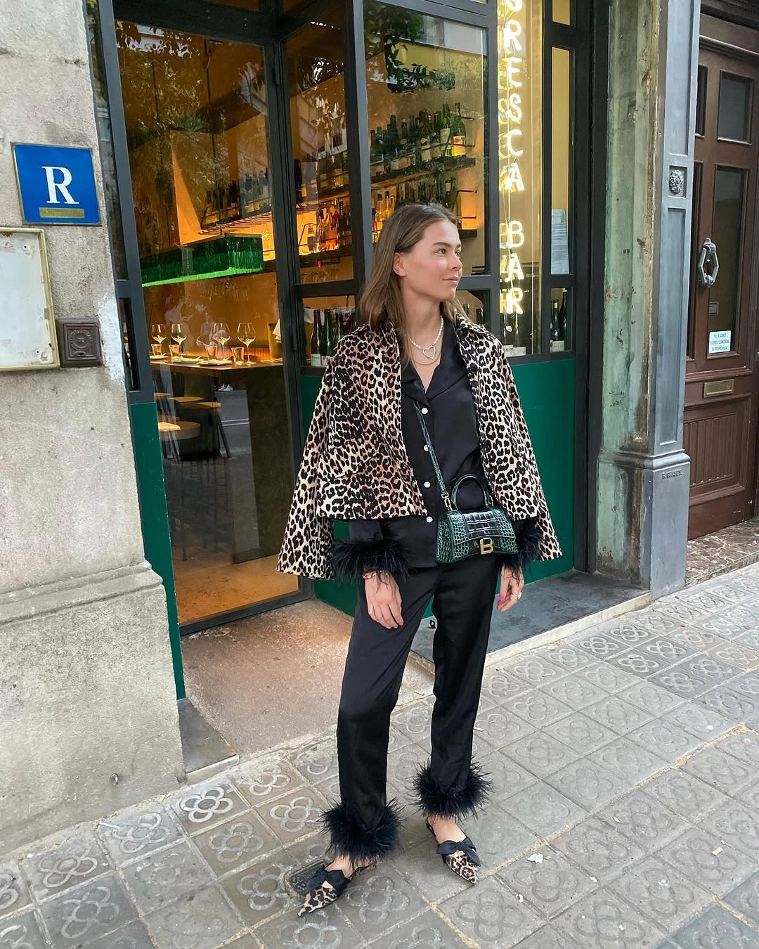 fall date night outfits 2026 Leopard Print Meets Satin for an Elevated Night Out