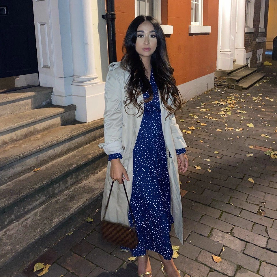 fall date night outfits 2026 A Romantic Midi Dress Styled for Crisp Autumn Nights