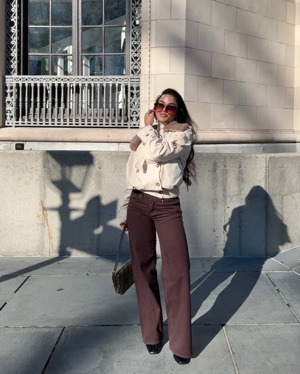 fall fashion for women over 40 Soft Neutrals and Chocolate Trousers for Effortless City Style