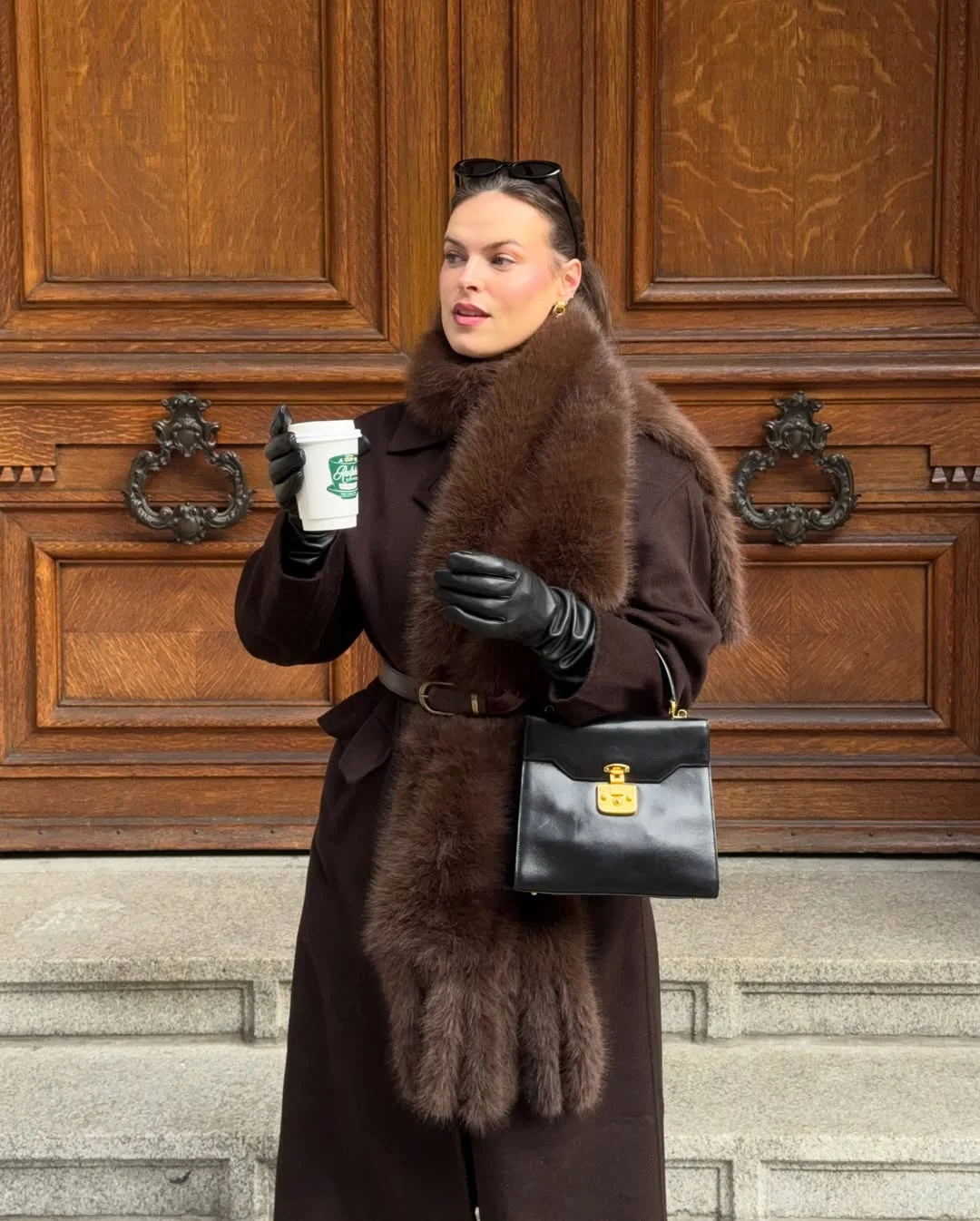 fall fashion for women over 40 Classic Dark Brown Outerwear With Vintage-Inspired Sophistication