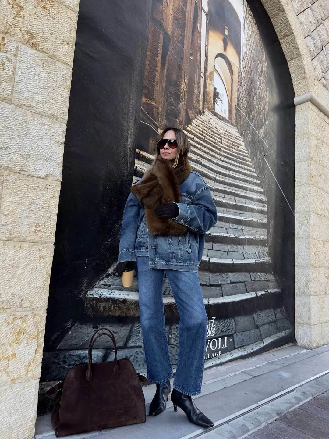 fall fashion for women over 40 Elevated Double Denim With Luxe Autumn Accessories