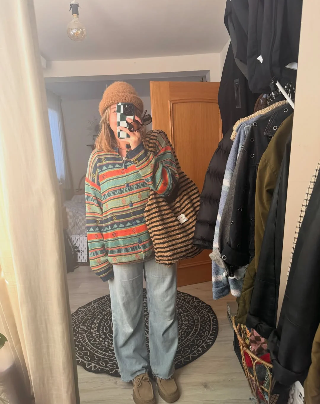 fall fashion for women over 40 Vintage-Inspired Knitwear Adds Personality to Casual Weekends