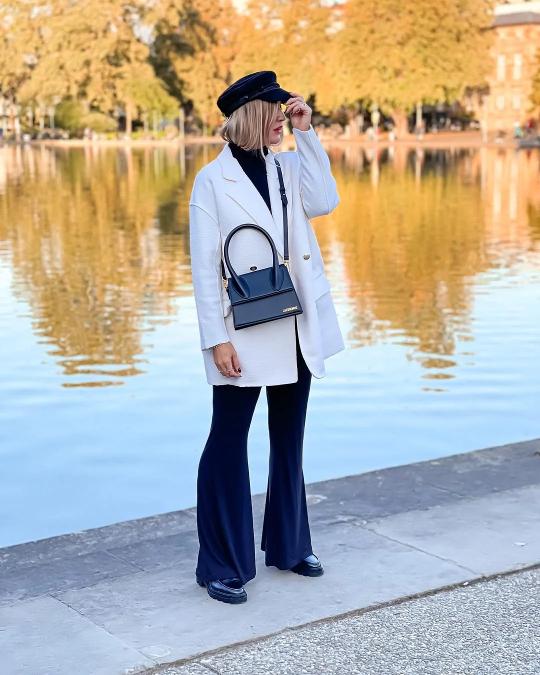 fall fashion for women over 40 Black and White Tailoring That Always Feels Sophisticated