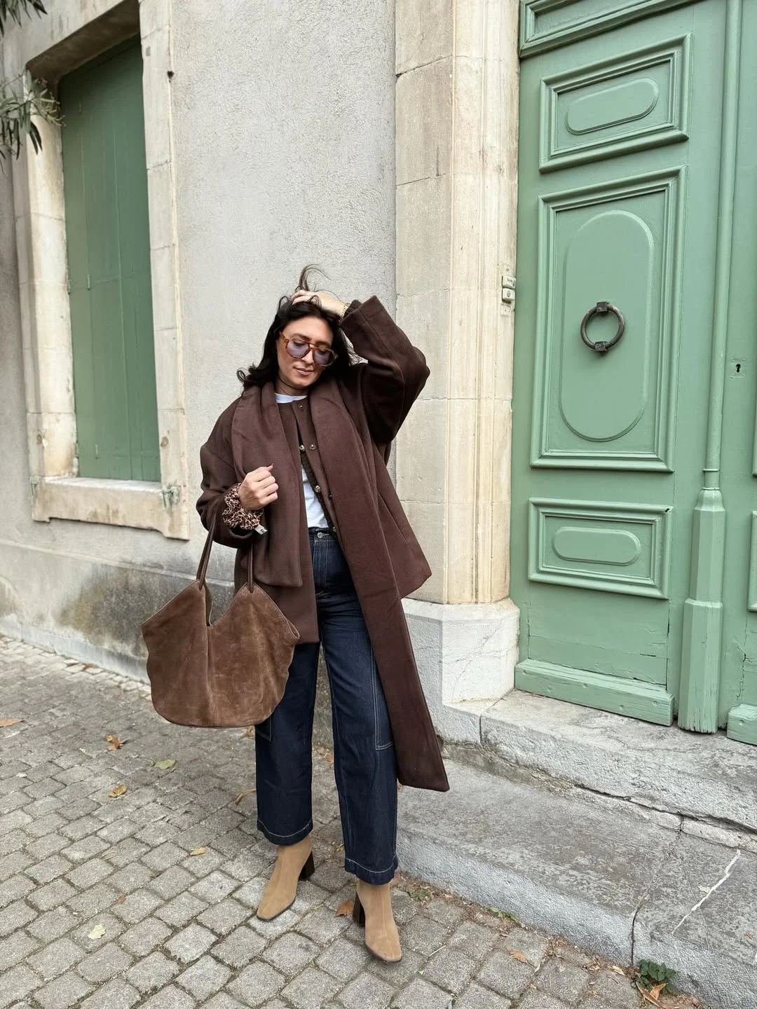 fall fashion for women over 40 Long Brown Coats Bring Quiet Luxury to Everyday Dressing
