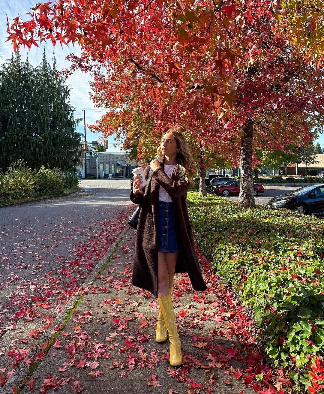 fall fashion outfits 2026 Denim Minis and Statement Boots Bringing Back Playful Autumn Dressing
