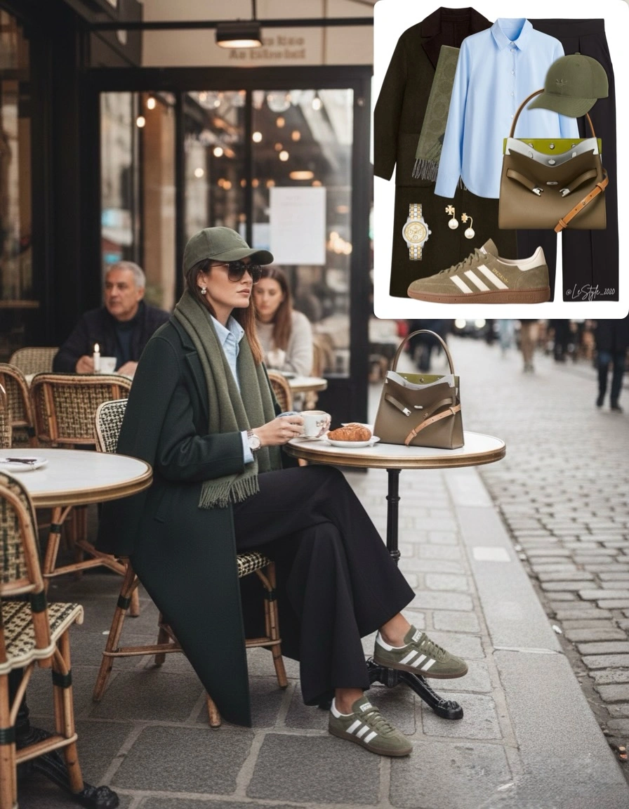 fall going out outfits 2026 Sporty Olive Layers for Coffee Dates and City Walks