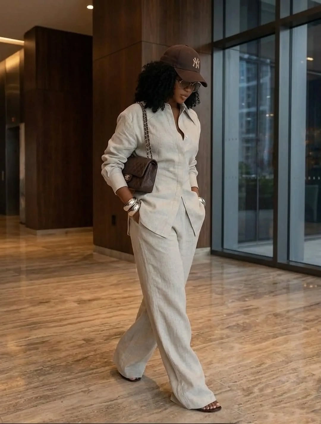 fall going out outfits 2026 Relaxed Linen Tailoring with Modern Street Influence
