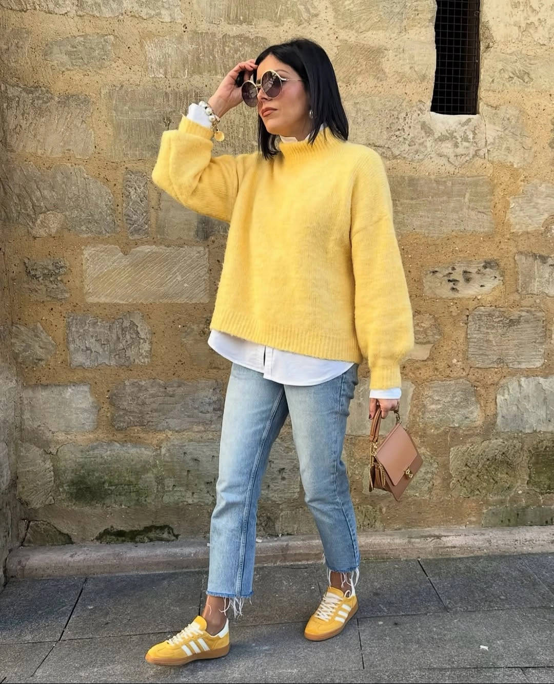 fall going out outfits 2026 Sunny Knitwear That Brightens Cool Autumn Days