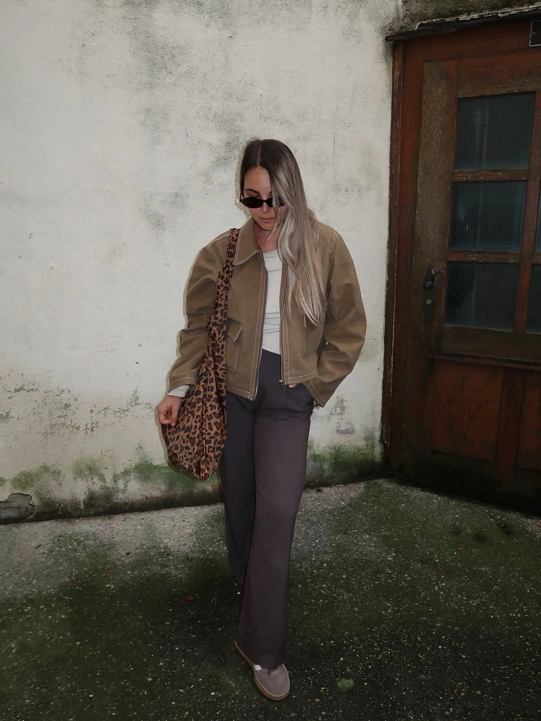 fall mom outfits 2026 Earthy Neutrals with a Touch of Leopard Print