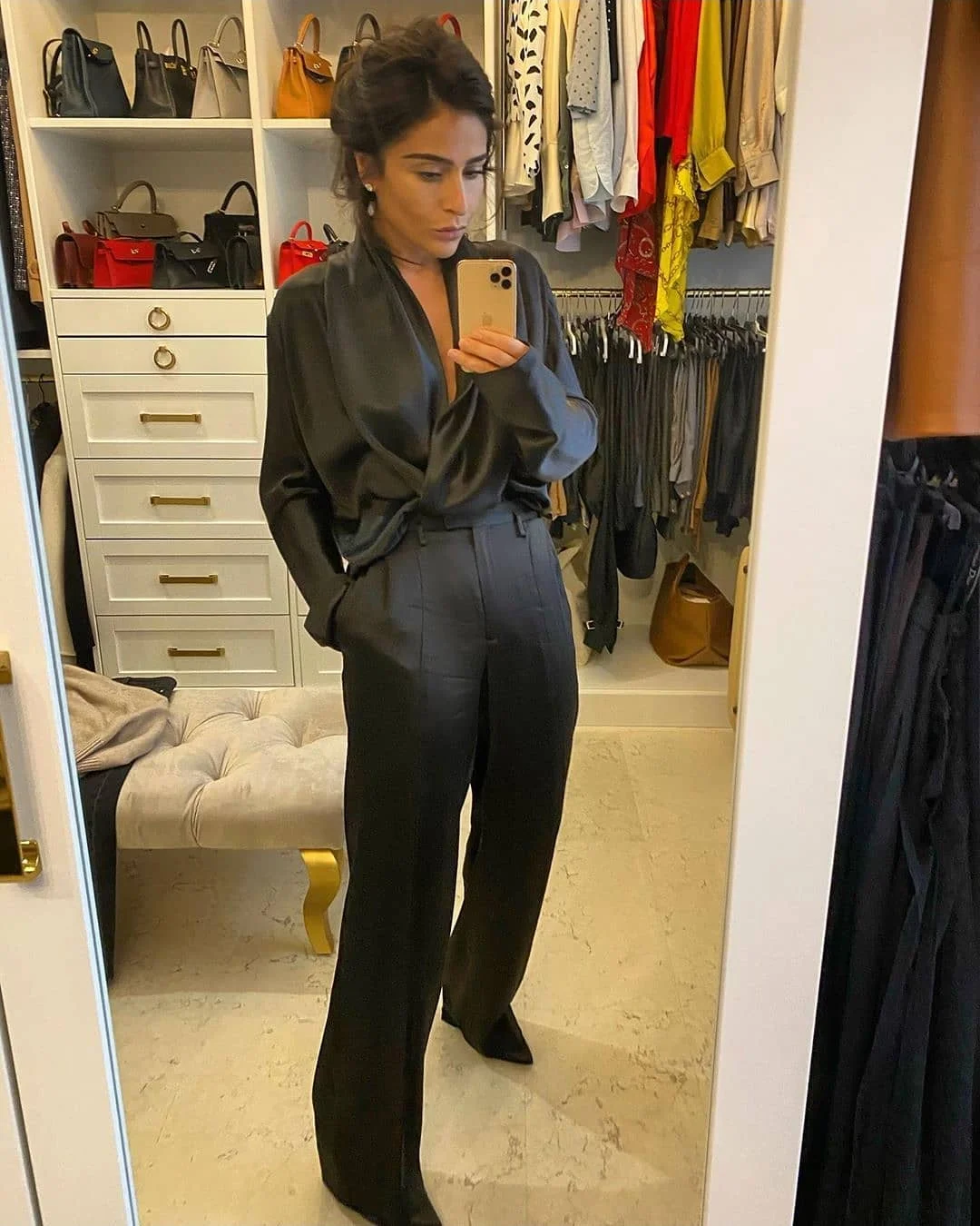 fall office outfits for women 2026 Monochrome Black Separates That Always Look Expensive