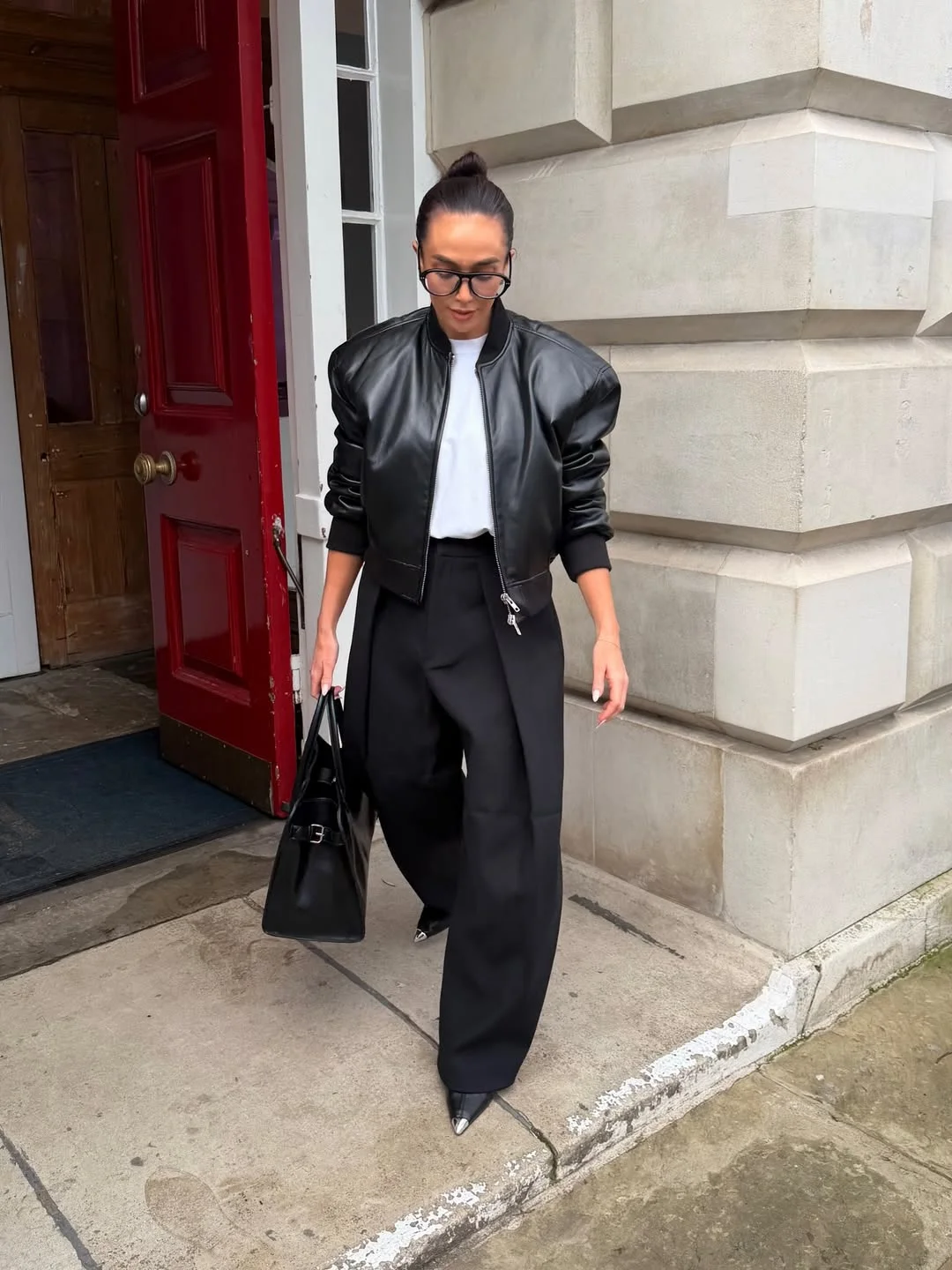 fall office outfits for women 2026 Modern Leather Outerwear for Creative Office Style