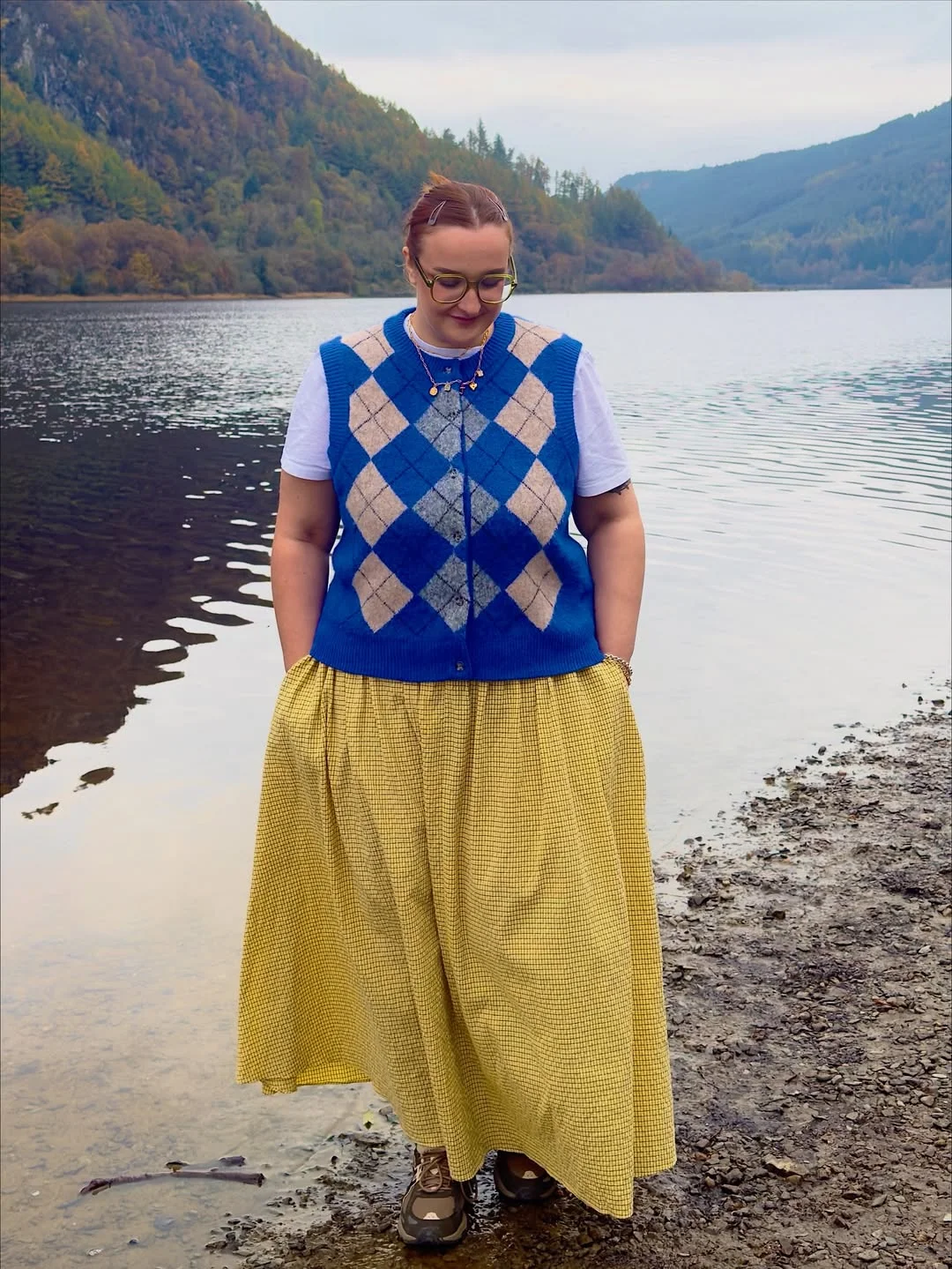 fall outfits for plus size women 2026 Classic Argyle And Flowing Skirts For Relaxed Weekend Adventures