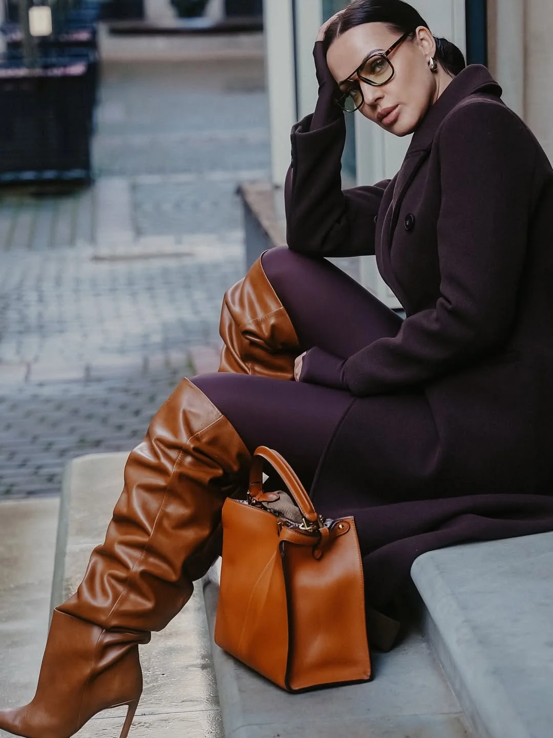 fall outfits for women in 30s style 2026 Elegant Chocolate Layers With Statement Knee-High Boots