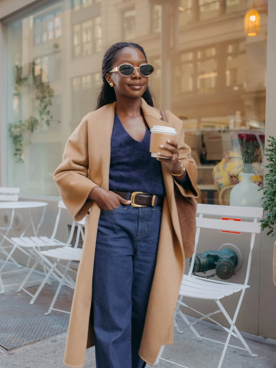 fall outfits for women in 30s style 2026 Effortless Camel Coats With Dark Denim Elegance