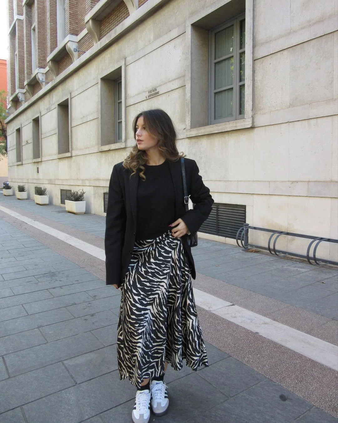 Fall outfits ideas 2026 Zebra Prints and Sneakers for Modern City Dressing