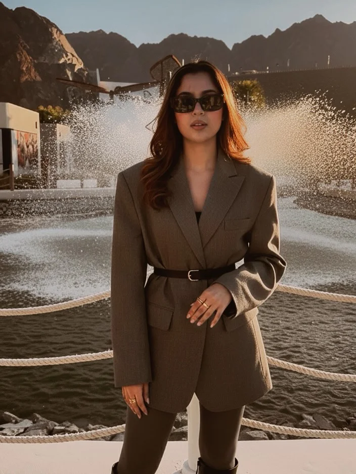 Fall outfits with blazers for women 2026 Belted Taupe Blazers Create The Most Flattering Evening Fall Silhouette